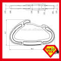 AH003WR Aluminium Wire Gate Hängematte Karabiner